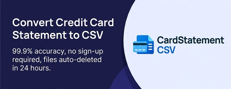 Card Statement CSV. Credit card statement converter